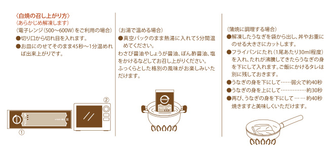 白焼のお召し上がり方