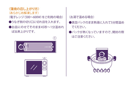 蒲焼のお召し上がり方